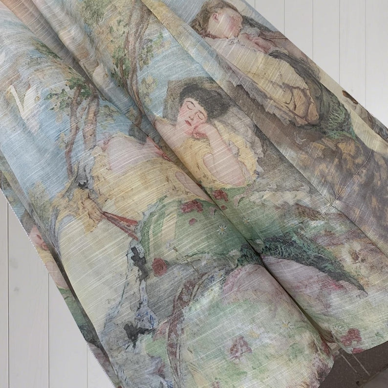 Art Painting Print Long Dresses, Patchwork Beach Dress, Ruffle Cocktail Dress, Elegant Dress for Women, Romantic Party Dress, Evening Outfit