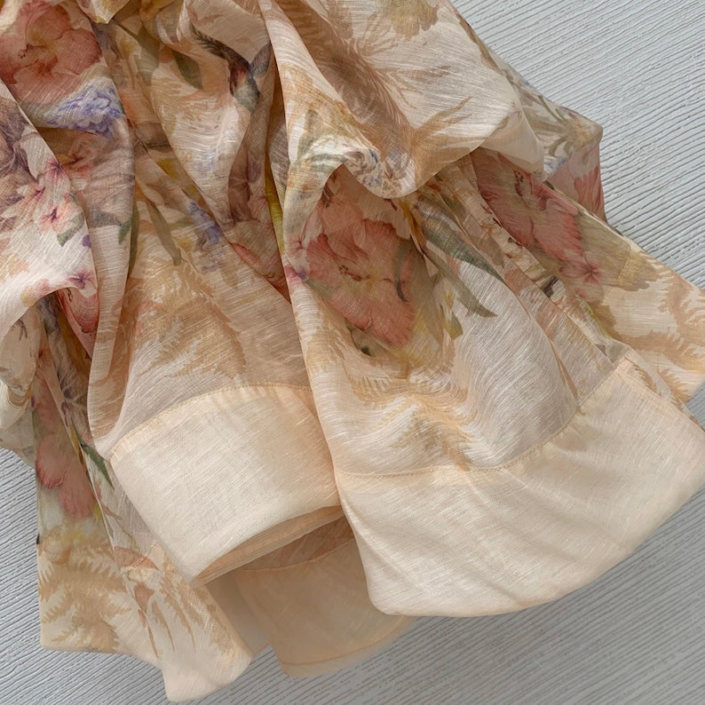 High-end Custom Layered Flowers Dress, Strapless Tube Top Ruffle Cocktail Dress, Puffy Dress, Romantic Evening & Party Dress