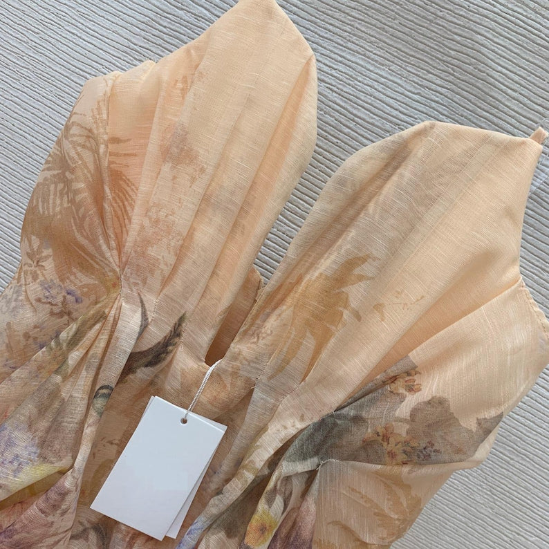 High-end Custom Layered Flowers Dress, Strapless Tube Top Ruffle Cocktail Dress, Puffy Dress, Romantic Evening & Party Dress